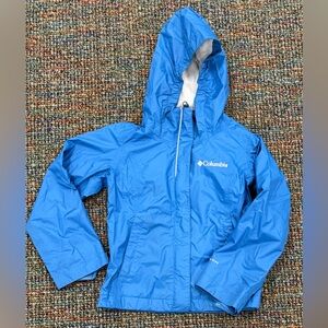Columbia Blue Nylon Rain Jacket